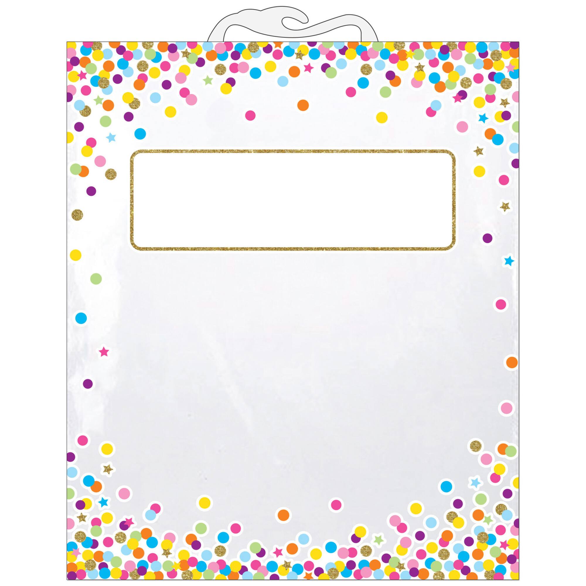 Ashley Productions 10.5" x 12.5" Hanging Confetti Pattern Storage Bag, 6ct.